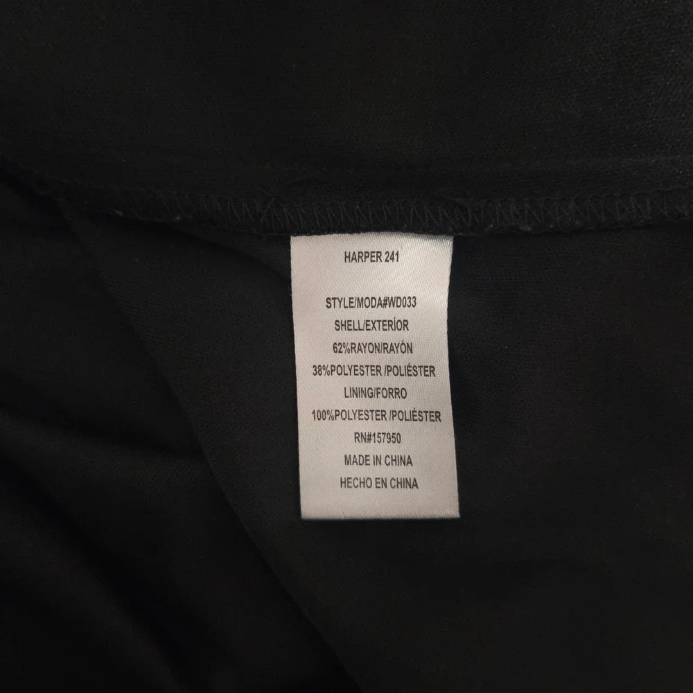 HARPER 241 Black Pleated Ruffle Tiered Dress Women's Size‎ M